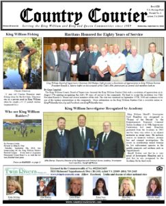 September 12, 2018 online issue of the Country Courier Newspaper. Serving the King William & King & Queen communities since 1989.