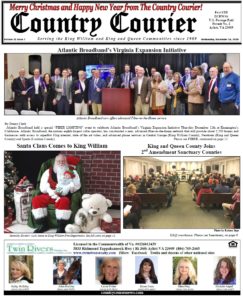 December 18, 2019 online issue of the Country Courier Newspaper. Serving the King William and King & Queen communities since 1989.