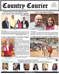 February 19, 2020 online issue of the Country Courier Newspaper. Serving the King William and King & Queen communities since 1989.