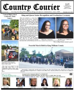June 24, 2020 online issue of the Country Courier Newspaper. Serving the King William and King & Queen communities since 1989.