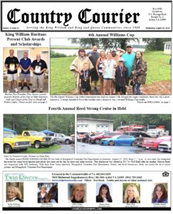 August 19, 2020, online issue of the Country Courier Newspaper. Serving the King William and King & Queen communities since 1989.