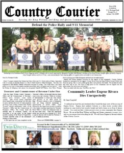 September 16, 2020, online issue of the Country Courier Newspaper. Serving the King William and King & Queen communities since 1989.