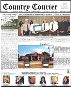 March 16, 2022, online issue of the Country Courier Newspaper. Serving the King William and King & Queen communities since 1989.