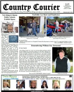 April 13, 2022, online issue of the Country Courier Newspaper. Serving the King William and King & Queen communities since 1989.