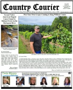 September 14, 2022, online issue of the Country Courier Newspaper. Serving the King William and King & Queen communities since 1989.
