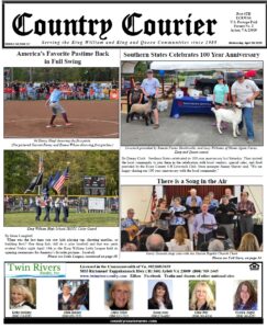 April 26, 2023, online issue of the Country Courier Newspaper. Serving the King William and King & Queen communities since 1989.