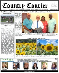 July 19, 2023, online issue of the Country Courier Newspaper. Serving the King William and King & Queen communities since 1989.