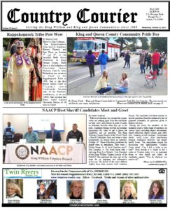 October 25, 2023, online issue of the Country Courier Newspaper. Serving the King William and King & Queen communities since 1989.