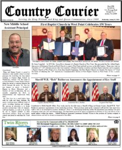 January 31, 2024, online issue of the Country Courier Newspaper. Serving the King William and King & Queen communities since 1989.