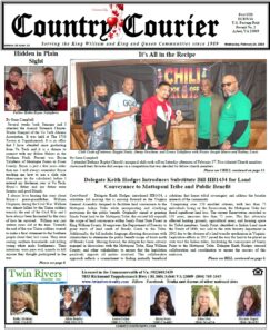 February 14, 2024, online issue of the Country Courier Newspaper. Serving the King William and King & Queen communities since 1989.