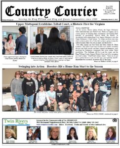 March 13, 2024, online issue of the Country Courier Newspaper. Serving the King William and King & Queen communities since 1989.