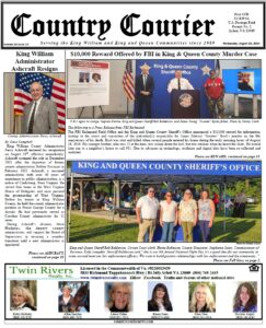 August 28, 2024, online issue of the Country Courier Newspaper. Serving the King William and King & Queen communities since 1989.