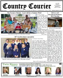 September 11, 2024, online issue of the Country Courier Newspaper. Serving the King William and King & Queen communities since 1989.