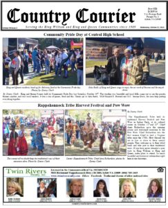 October 23, 2024, online issue of the Country Courier Newspaper. Serving the King William and King & Queen communities since 1989.