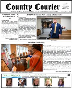 March 18, 2026, online issue of the Country Courier Newspaper. Serving the King William and King & Queen communities since 1989.