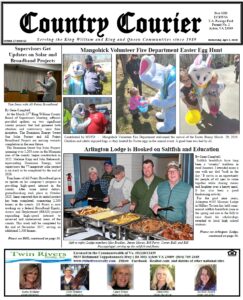 April 1, 2026, online issue of the Country Courier Newspaper. Serving the King William and King & Queen communities since 1989.