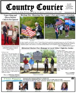 April 15, 2026, online issue of the Country Courier Newspaper. Serving the King William and King & Queen communities since 1989.