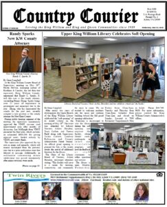June 10, 2026, online issue of the Country Courier Newspaper. Serving the King William and King & Queen communities since 1989.