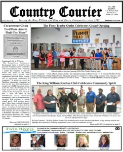 July 22, 2026, online issue of the Country Courier Newspaper. Serving the King William and King & Queen communities since 1989.