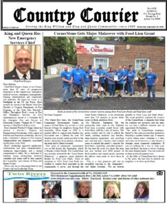 September 16, 2026, online issue of the Country Courier Newspaper. Serving the King William and King & Queen communities since 1989.